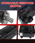 Hydraulic Motor 104-1026-006 1041026006 Replacement for Eaton Char Lynn 2000 Series with shaft and connection ports detailed in image.