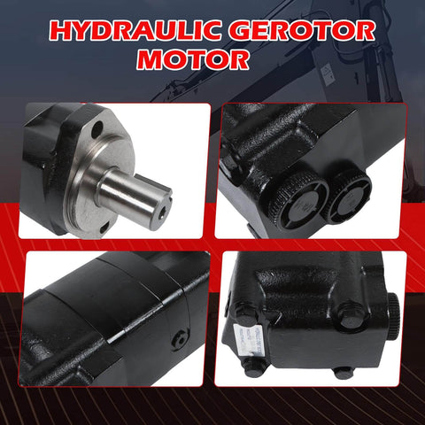Hydraulic Motor 104-1026-006 1041026006 Replacement for Eaton Char Lynn 2000 Series with shaft and connection ports detailed in image.
