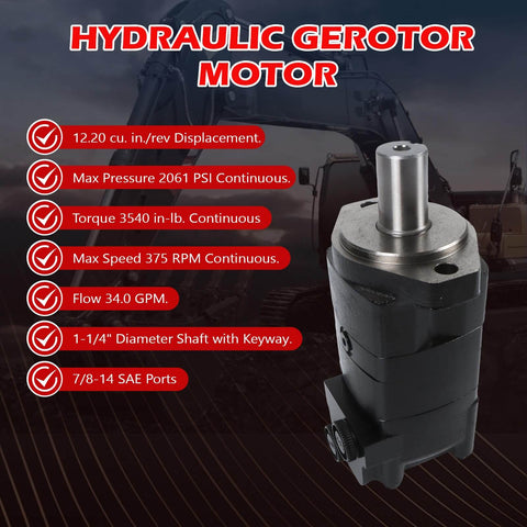 Hydraulic Motor 104-1026-006 1041026006 Replacement For Eaton Char Lynn 2000 Series 12.20 Cu In Per Revolution Displacement product image