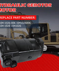 Hydraulic Motor 104-1026-006 1041026006 Replacement For Eaton Char Lynn 2000 Series displayed in front of construction machinery