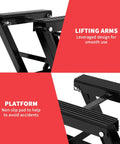 Beefy 1500 Lb Hydraulic Motorcycle Lift Jack With Adjustable Height From 4.7 To 14.57 Inches showcasing lifting arms and non-slip platform