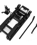 Beefy 1500 Lb Hydraulic Motorcycle Lift Jack With Adjustable Height From 4.7 To 14.57 Inches, non-slip black platform