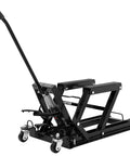 Beefy 1500 Lb Hydraulic Motorcycle Lift Jack With Adjustable Height From 4.7 To 14.57 Inches, Non Slip Platform, Safety Lock