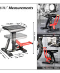 Heavy Duty Hydraulic Motorcycle Lift Stand With 1000 Lbs Capacity, Durable Steel Maintenance Hoist For Dirt Bikes And Snowmobiles
