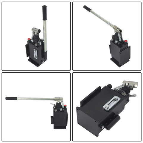LiGuVCY Hydraulic Piston Hand Pump with Changeover Valve for Double Acting Cylinder, 1-Quart Steel Tank, manual operation