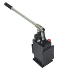 LiGuVCY Hydraulic Piston Hand Pump with Changeover Valve for Double Acting Cylinder, 1-Quart Steel Vertical Tank, 3/8" NPTF