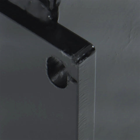 Close-up view of the Hydraulic Piston Hand Pump 1.5 CID 3 Qts Manual Hydraulic Pump Single Acting with Release Knob, metal corner detail.