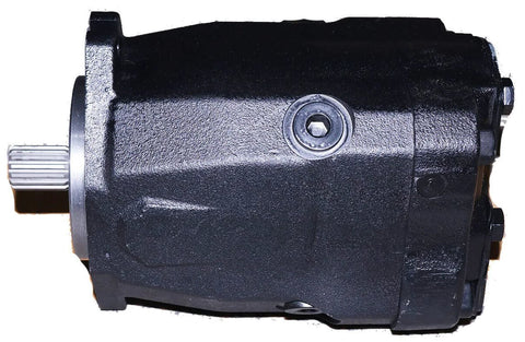 Side view of Solarhome 262-5203 2625203 Hydraulic Piston Pump compatible with Caterpillar Telehandler TH460B TH560B Engine CAT 3054 3054E