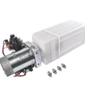 Beefy 12V DC Hydraulic Power Unit With 8 Quart Tank, Double Acting Pump And Double Solenoid Valves, 200 Bar Hydraulic Power Pack