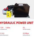 ✝️ Single Acting Hydraulic Pump 8 Quart Hydraulic Power Units 12V DC Hydraulic Pump SAE#6 Connector for Dump Trailer Car Lifting
