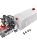 Beefy 12V DC Hydraulic Power Unit With 8 Quart Tank, Double Acting Pump And Double Solenoid Valves, 200 Bar Hydraulic Power Pack