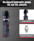 220V 60Hz Heavy Duty Hydraulic Power Unit With 14L Plastic Reservoir And Manual Button Control Pro Grade Hydraulic Motor