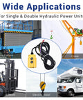 Wide applications of 4 Wire Double Acting Dump Trailer Remote Control Switch for 12V DC hydraulic power units and various vehicles.