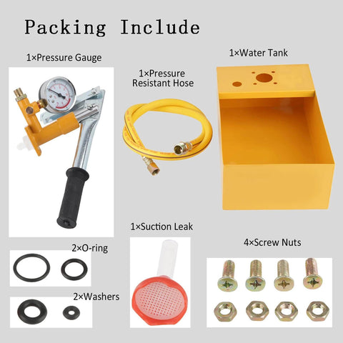 Packaging contents of Hydraulic Pressure Test Pump, 2.5Mpa 25KG Manual Hydraulic Water Pressure Test Pump, Pipeline Tester Tool