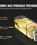 Hydraulic Pump 2950 PSI 60HZ Hydraulic Power Unit 3 HP 220V Hydraulic Power Pack with 3.5 Gallon Reservoir, side view
