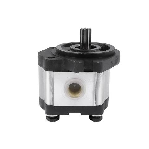 Front view of Hydraulic Pump CCW Rotation 4CC Replacement for Genie GS-1932 GS-2032 GS-2046 GR-08 GR-20 showing key shaft