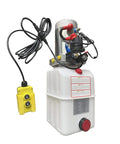 Double Acting Hydraulic Pump 5 Quart Hydraulic Power Unit 12V DC Hydraulic Pump with plastic oil reservoir and SAE#6 Connector