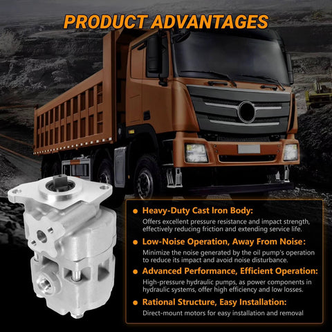 Otobaijeni Hydraulic Pump 6C200-37300 6C200-37303 B2630HSD B3030HSD Compatible with Kubota B2630HSD Hydraulic Gear Pump Installed