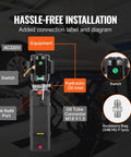 Hydraulic Pump 2950 PSI 60HZ Hydraulic Power Unit 3 HP 220V with labeled parts and diagram for car lift installation.