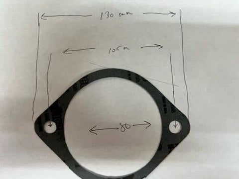 Hydraulic Pump A-PAD MOUNTING Gasket with dimensions shown, compatible with Eaton DANFOSS Vickers REXROTH Cessna Parker replacement.