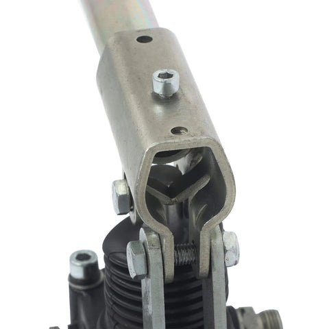 Close-up of LiGuVCY Hydraulic Piston Hand Pump with Changeover Valve for Double Acting Cylinder, steel components visible