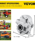 Bestauto Hydraulic Pump 21.2GPM Hydraulic Motor 540RPM Log Splitter 2500PSI Hydraulic Splitter SAE 12 Outlet Port with dimensions