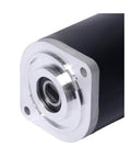 Close-up of a 179327 Hydraulic Pump Motor 414850 for Unidirectional Power Unit RV Leveling Systems, 12V with sealed collar coupling.
