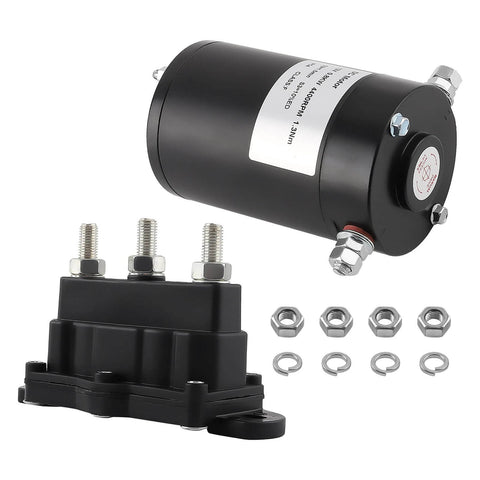 167567 118246 Hydraulic Pump Motor Slide Out with Dual-Polarity Reversing Solenoid, parts view with bolts and casing.