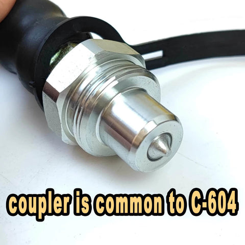 Close-up of coupler on 10000 psi Hydraulic Hand Pump 2 Speed Power Pack Hydraulic Lifting Pump with C-604 common coupling