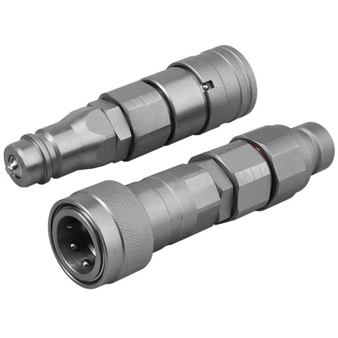 Flat Face ISO 16028 To ISO 5675 Pioneer Style Hydraulic Quick Connect Coupler Adapter Set With Dust Caps