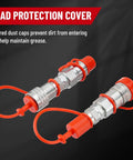 Half Inch Flat Face ISO 16028 To AG ISO 5675 Pioneer Style Hydraulic Quick Connect Coupler For Skid Steer with red dust caps