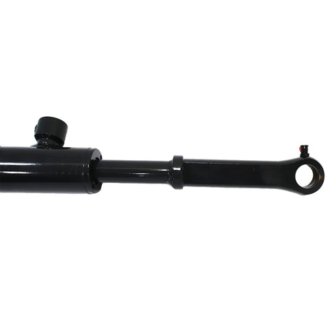Side view of 7362530 Hydraulic Quick Tach Cylinder compatible with Bobcat models, detailed focus on the extension rod and bolt.
