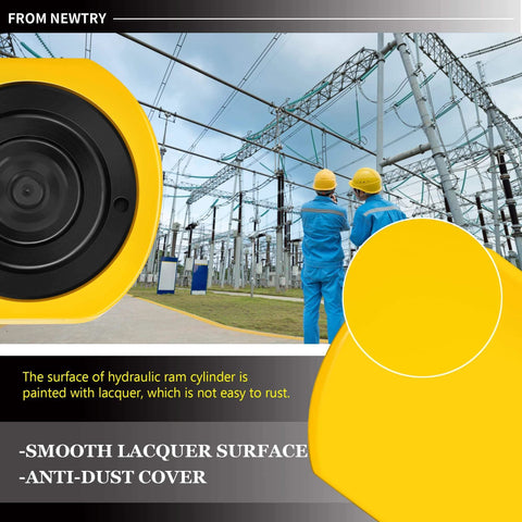 Hydraulic Ram Jack 30T Hydraulic Cylinder Low Profile Ram Jack Multi-Section 2.13” Stroke with anti-dust cover and smooth lacquered surface