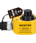 10 Ton Hydraulic Ram Jack With Low Profile Multi Section Cylinder 1 Inch Total Stroke Portable Workhorse For Machinery Bridges And Construction Projects Newtry, front view