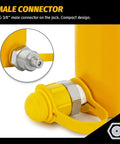 Close-up of ZG 3/8” male connector on 10 ton Hydraulic Ram Jack Cylinder for Porta Power, repair, replacement use