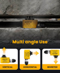 10 Ton Hydraulic Ram Jack With Low Profile Multi Section Cylinder 1 Inch Total Stroke Portable Workhorse for Machinery Bridges and Construction Projects Newtry shown from side view in use supporting concrete at multiple angles.
