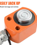 Close-up of Heavy Duty 10 Ton Hydraulic Ram Jack Kit With Porta Power Lifting Cylinders, Single Acting Portable Hydraulic Kit