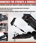 Primary Mover (PF-520-PK) Hydraulic Scissor Hoist Kit -10 Ton dump trailer features reinforced hinge design for strength