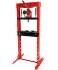 Hydraulic Shop Press,20 Ton H-Frame Garage Floor Adjustable Shop Bearing Press with Pressure Gauge in red frame