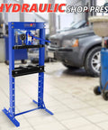 Hydraulic Shop Press,20 Ton H-Frame Garage Floor Adjustable Shop Bearing Press with Pressure Gauge & Stamping Plates in garage