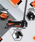 Beast Mode 3 Ton Floor Jack For Cars, Trucks And SUVs, Hydraulic Quick Lift, 5.5 to 18.5 Inch, Durable Steel Construction, AV Steel