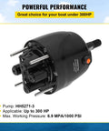 Outboard Hydraulic Steering Pump For Cruisers And Runabouts 300 HP Front Mount Helm HH5271-3 VEVOR, black casing