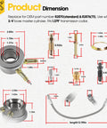Dope Hydraulic Throwout Bearing Kit For T5 Transmissions Not Ford Fits OEM Clutch Replaces 82876 82870 with dimensions