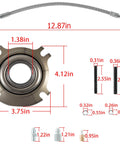 Hydraulic Throwout Bearing Replacement For 91605135 Chevy GM Racing Transmissions With Low Pedal Effort, component sizes shown