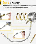Dope Hydraulic Throwout Bearing Kit For T5 Transmissions Not Ford Fits OEM Clutch Replaces 82876 82870 Includes One Eighth Inch NPT Bleeder Four AN Male To One Eighth NPT Female Adapter And Twelve Inch Hose Style Borg Warner GM T5 product components and assembly instructions.