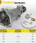 Dope Hydraulic Throwout Bearing Kit For T5 Transmissions Not Ford with components displayed next to transmission