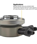 Side view of Hydraulic Throwout Bearing Kit For Chevy Clutches With 3 And 4 Speed Compatibility showing GM Clutch Bearing Bleeder