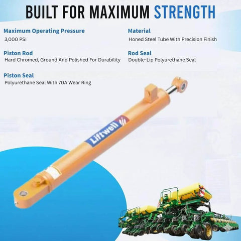 Hydraulic Bucket Tilt Cylinder 118156A1 G34926 Fits Case 1845 with max pressure 3000 PSI and polished rod