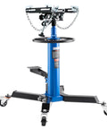 Heavy Duty Transmission Jack Lift With 1100 Lbs Capacity, 33 To 67 Inch Hydraulic Telescoping Stand, 2 Stage, Foot Pedal, 360 Degree Swivel Wheels For Garage And Shop Auto Work.