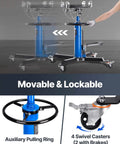 Heavy Duty Transmission Jack Lift With 1100 Lbs Capacity, 33 To 67 Inch Hydraulic Telescoping Stand featuring swivel wheels